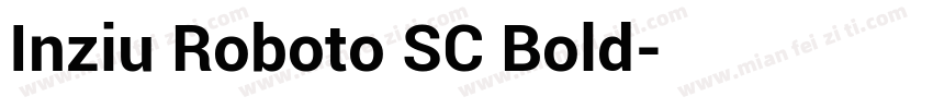 Inziu Roboto SC Bold字体转换